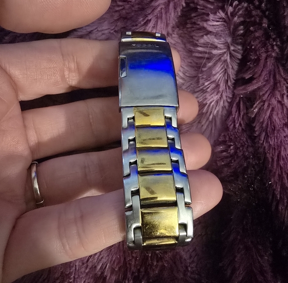 Fossil PR-5233 Women's Two Tone Quartz Watch Jeweled Acent - Picture 6 of 8